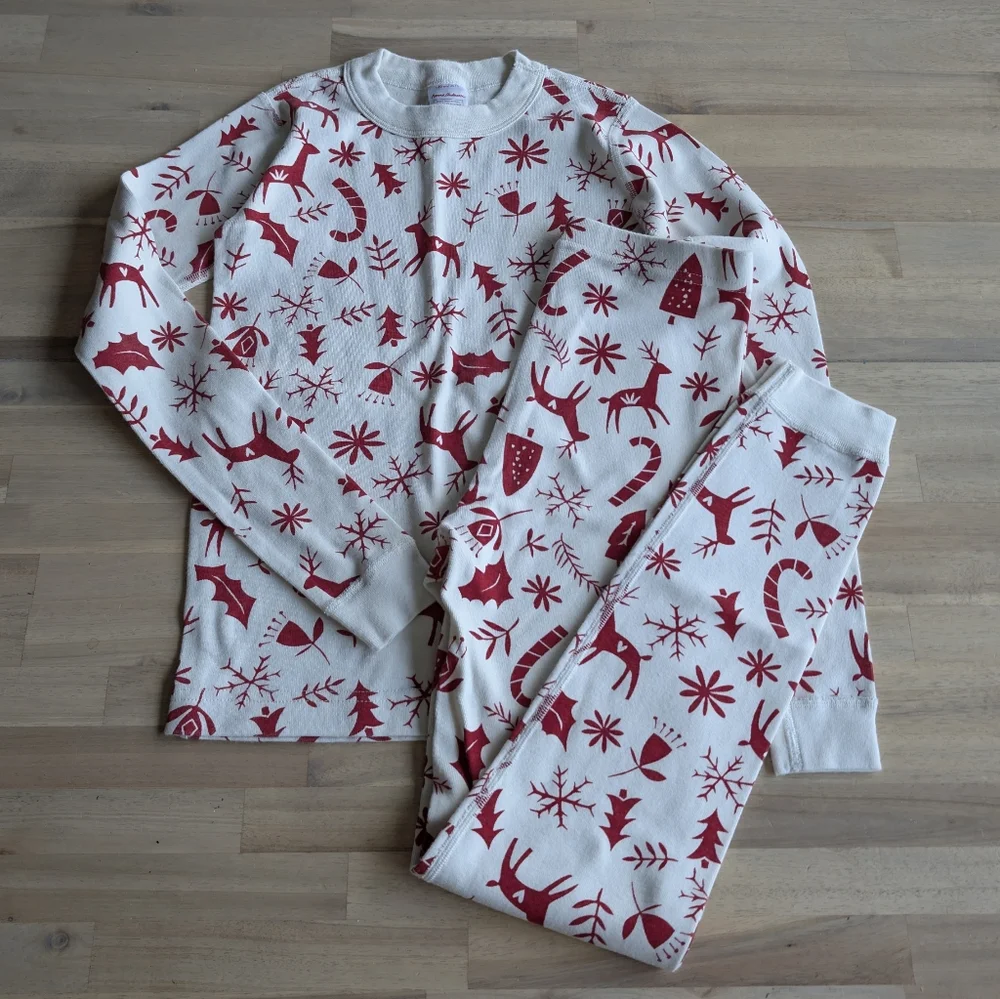 Hanna Andersson Holiday‎ HannaJams™ Pajama Set Kid's Size 140 (US 10)